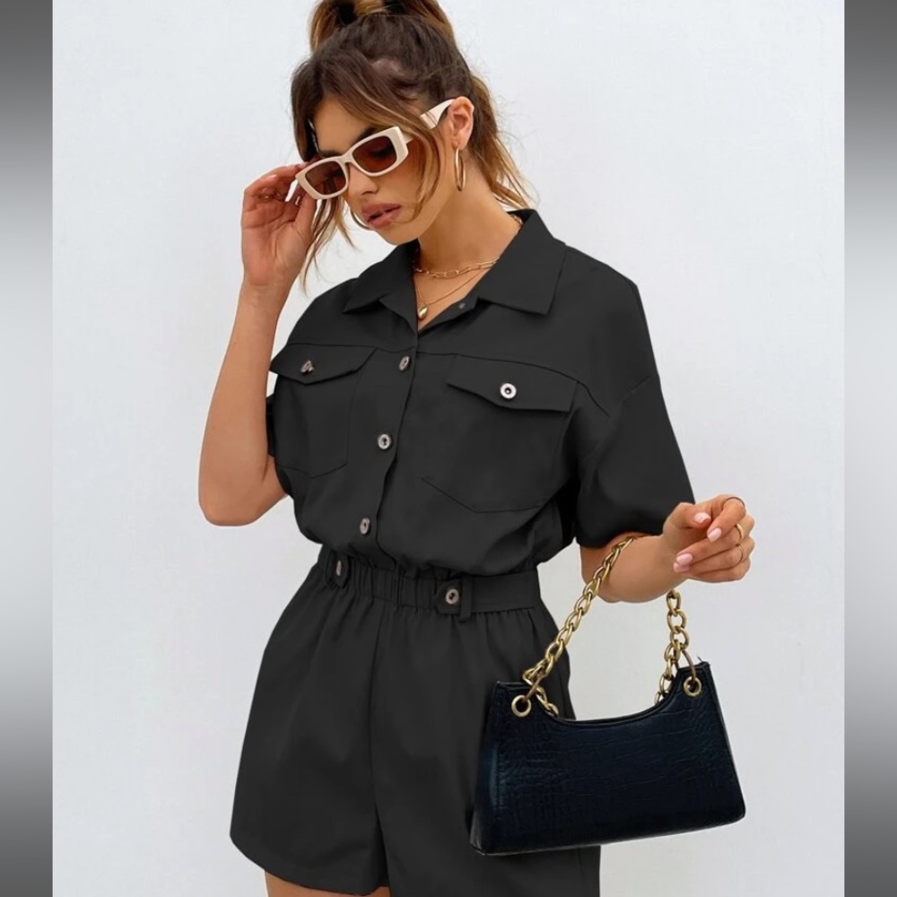 Black size large romper